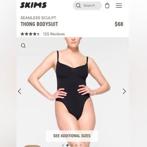 SKIMS Seamless Sculpt Thong Bodysuit - Onyx